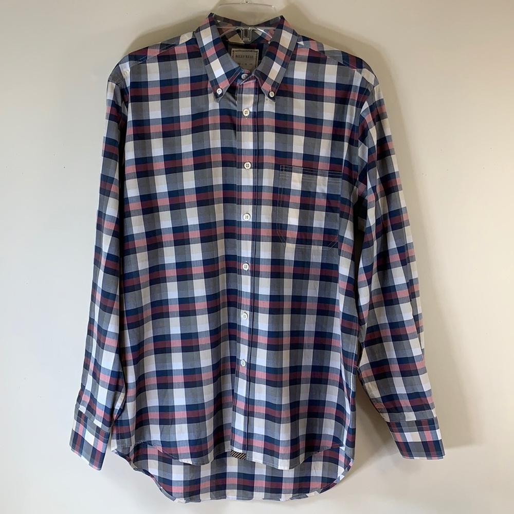 Billy Reid Standard Cut Men’s Plaid Sz-M Shirt.
